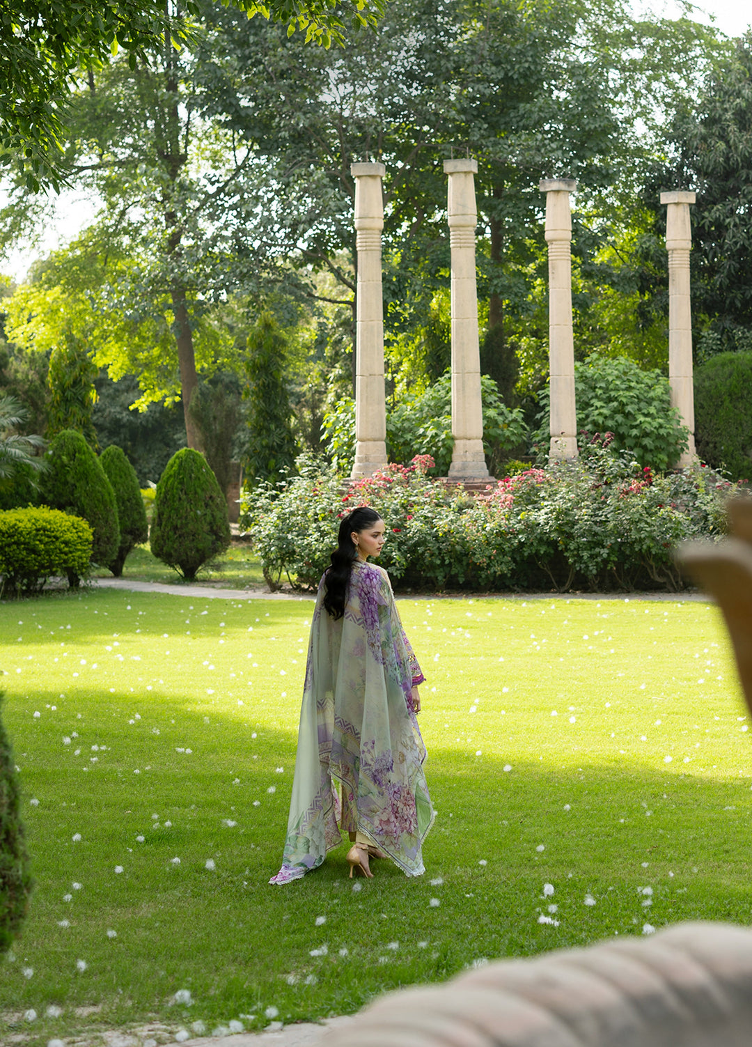 Signature by Elaf Unstitched Embroidered Lawn 3 Piece Suit EL26USLE Stella ESG-7A - Eid Collection