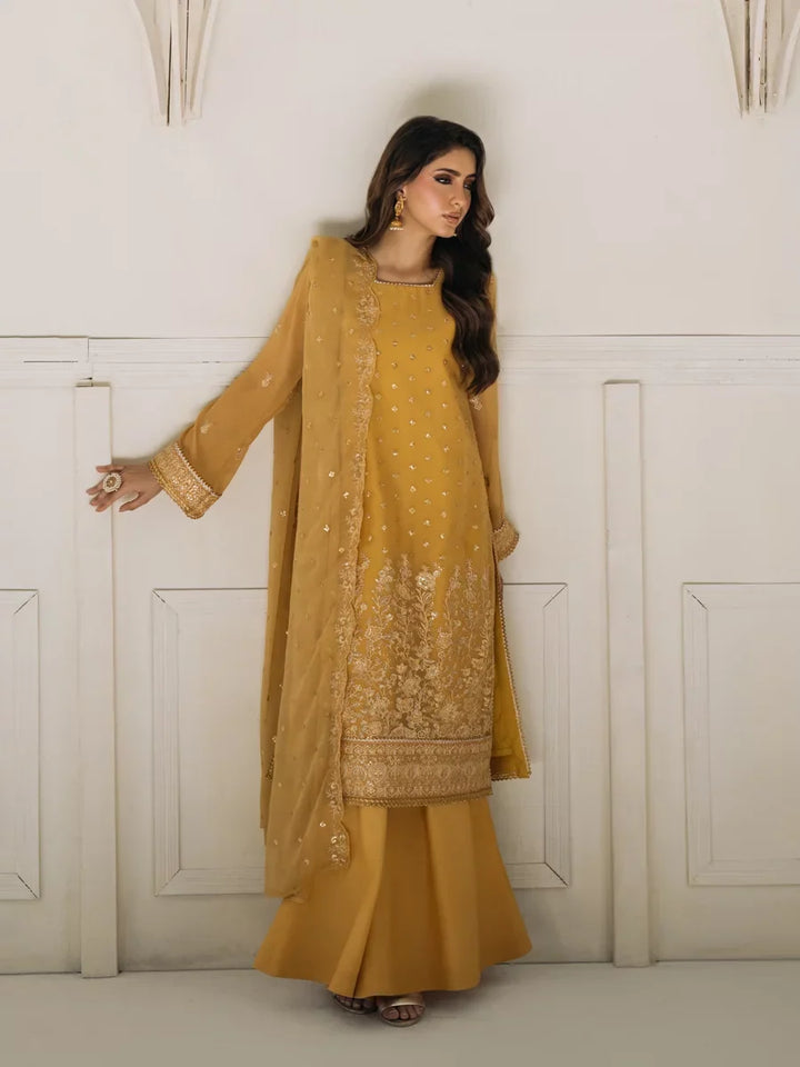 Salitex Unstitched Embroidered Chiffon 3 Piece Suit SUNS8CH518 Festive Collection