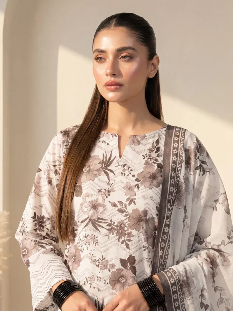 Salitex Unstitched Printed Lawn Silk 3 Piece Suit SUNS7ASI418 Casual Collection