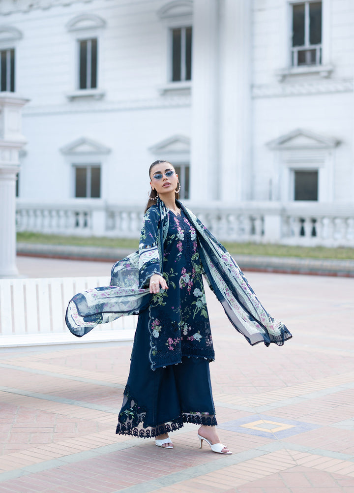 Signature by Elaf Unstitched Embroidered Lawn 3 Piece Suit EL26USLE Mariel ESG-3A - Eid Collection