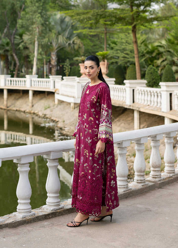 Signature by Elaf Unstitched Embroidered Lawn 3 Piece Suit EL26USLE Nora ESG-2A - Eid Collection