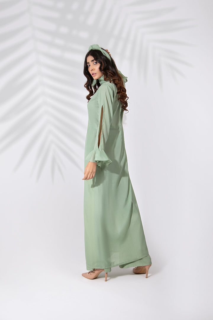 Qais by Syah Women RTW Solids Grip 2 Piece Suit Long Top with Trouser - Festive Collection