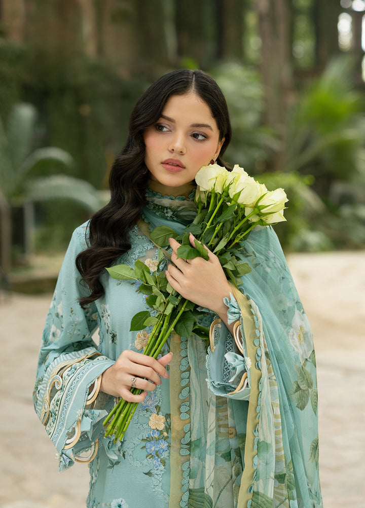 Signature by Elaf Unstitched Embroidered Lawn 3 Piece Suit EL26USLE Zaria ESG-6B - Eid Collection