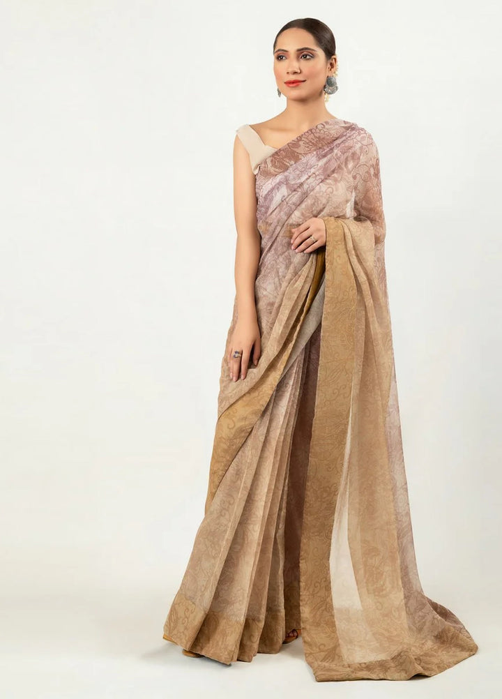 Imran Aftab RTW Printed Chiffon Saree Suit IASC 15 - Festive Collection