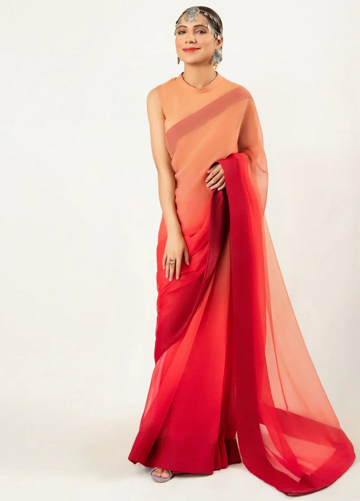 Imran Aftab RTW Printed Chiffon Saree Suit IASC 14 - Festive Collection