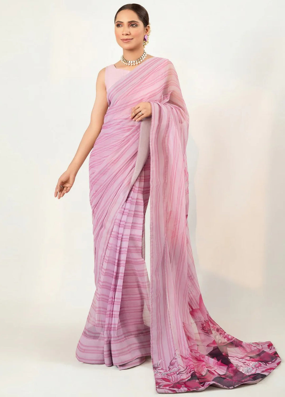 Imran Aftab RTW Printed Chiffon Saree IASC 12 - Festive Collection