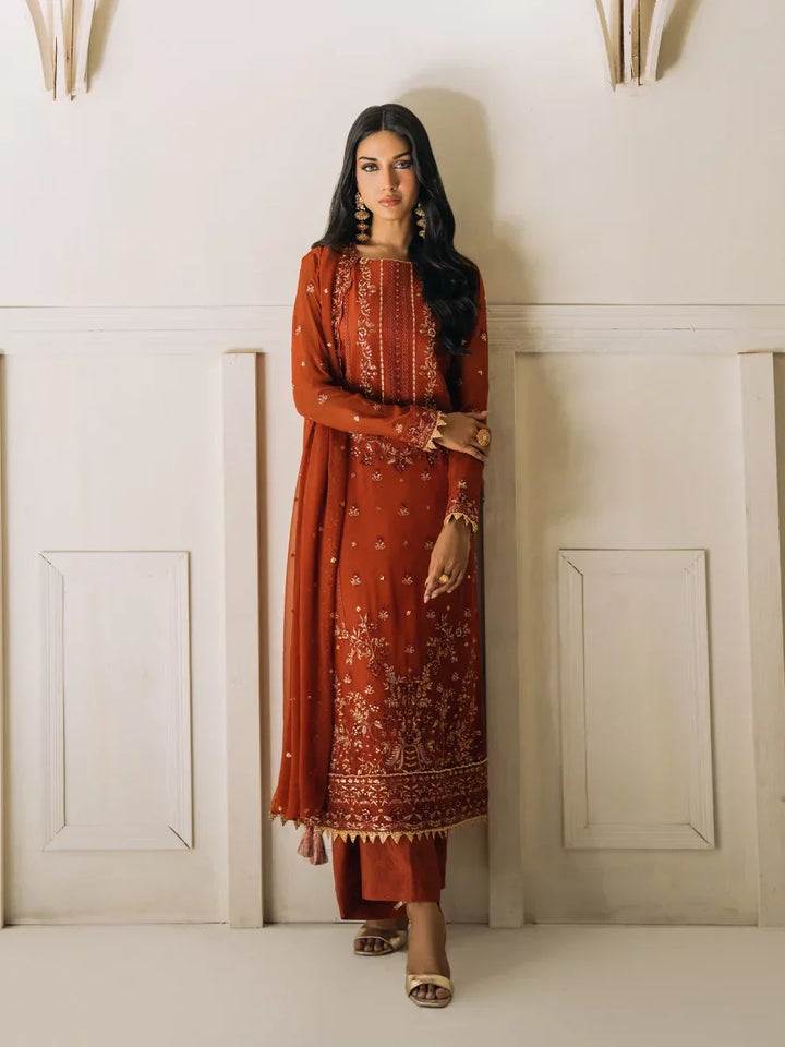 Salitex Unstitched Embroidered Chiffon 3 Piece Suit SUNS8CH515 Festive Collection