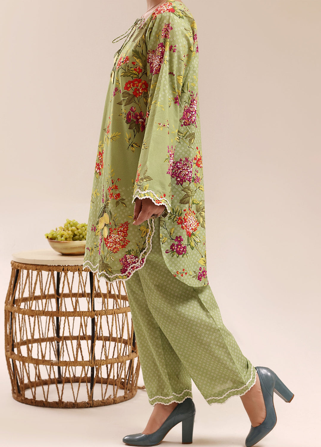 Riley Women RTW Embroidered Lawn 2 Piece Suit RL26RL Lime Grove - Casual Collection