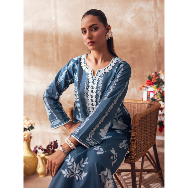 Liyana by Mashra RTW Printed Lawn 2 Piece Suit Ocean Depth Casual Collection