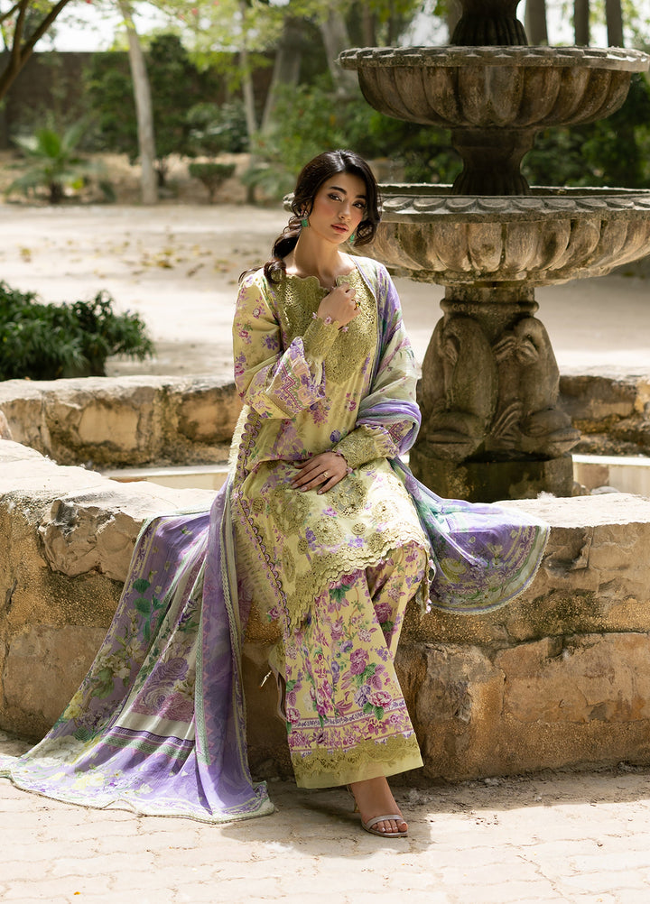 Signature by Elaf Unstitched Embroidered Lawn 3 Piece Suit EL26USLE Olivia ESG-8A - Eid Collection