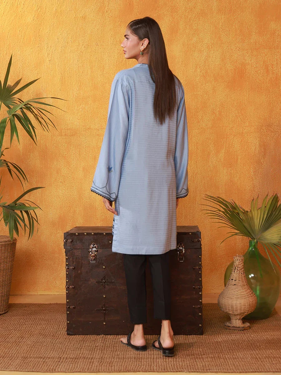 Salitex Women Embroidered Slub 1 Piece Shirt WRTKBA24AL218 - Winter Collection
