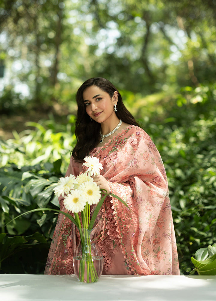 Elaf Premium Unstitched Embroidered Lawn 3 Piece Suit EL26ULF Endless Love ELQ-5A - Festive Collection