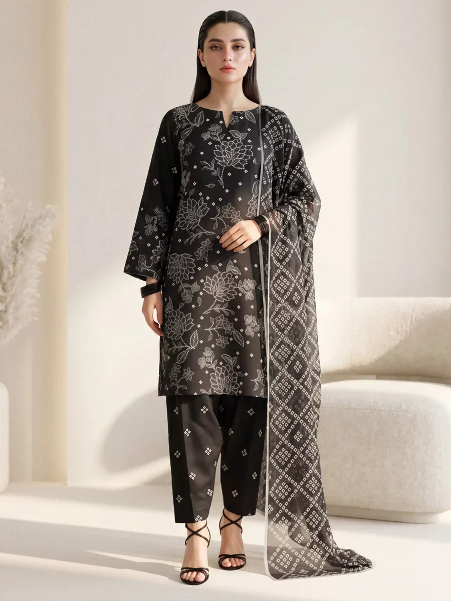 Salitex Unstitched Printed Lawn Silk 3 Piece Suit SUNS7ASI415 Casual Collection