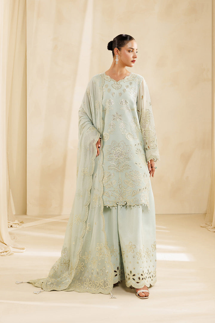 Sireine by Alizeh Fashion Unstitched Embroidered Chiffon 3 Piece Suit AF26UCS AF-CH-2297-VANILLA - Festive Collection