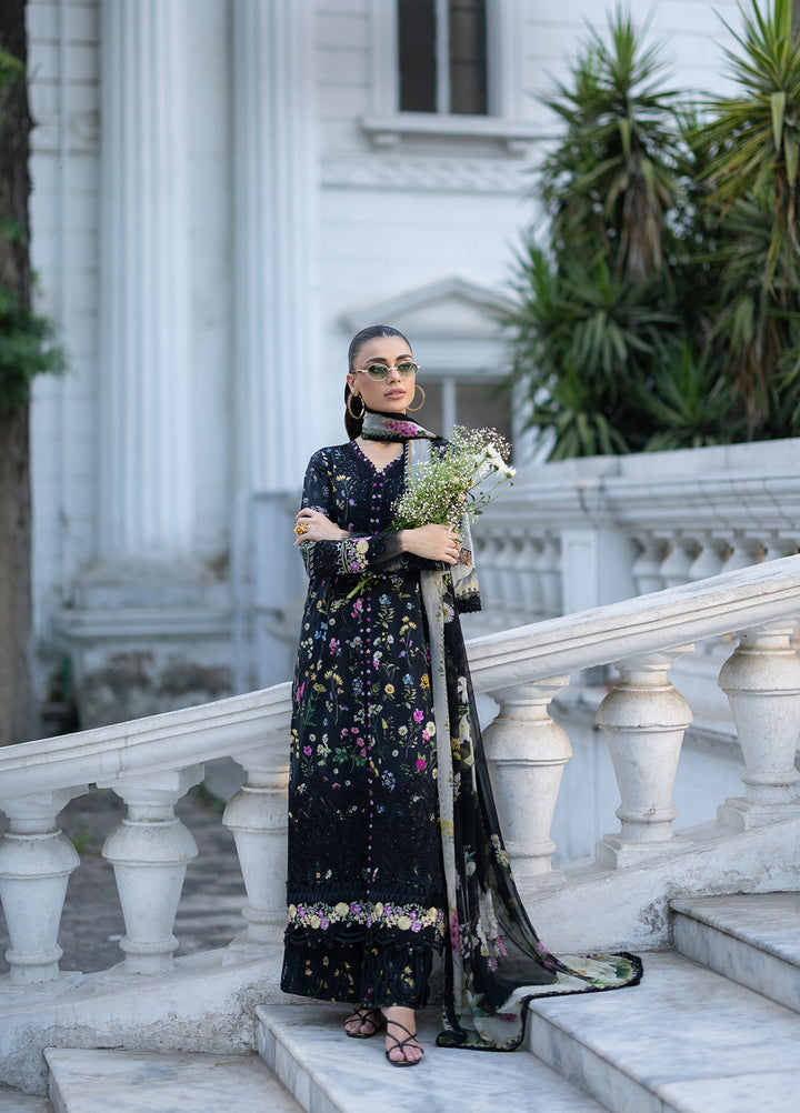 Signature by Elaf Unstitched Embroidered Lawn 3 Piece Suit EL26USLE Sasha ESG-2B - Eid Collection