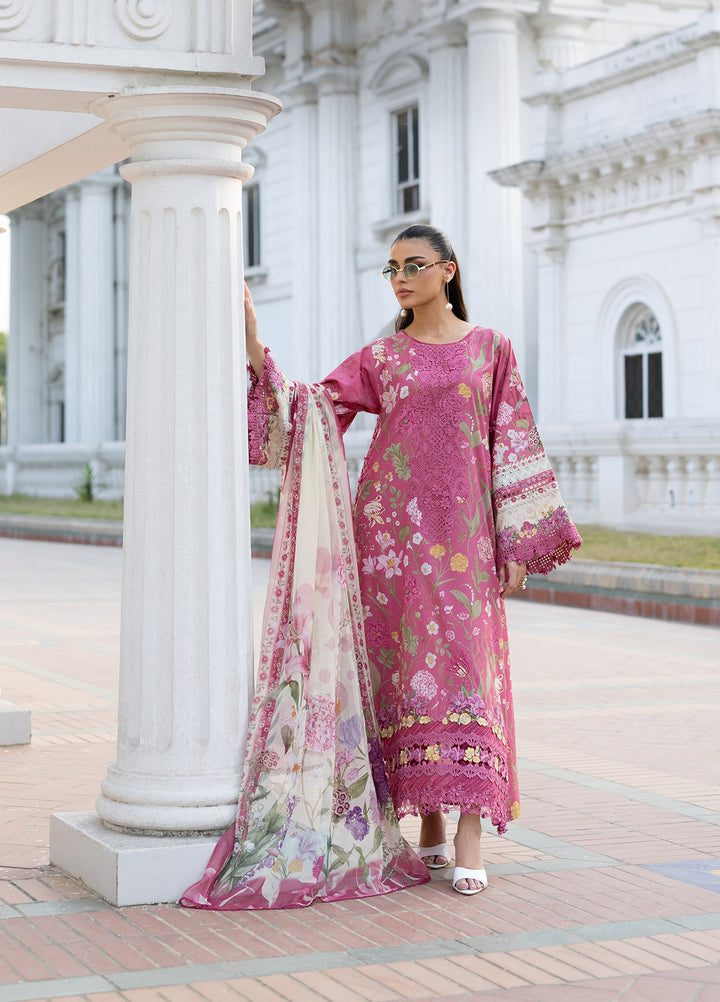 Signature by Elaf Unstitched Embroidered Lawn 3 Piece Suit EL26USLE Delilah ESG-5B - Eid Collection