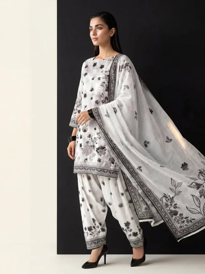 Salitex Unstitched Printed Lawn Silk 3 Piece Suit SUNS7ASI413 Casual Collection