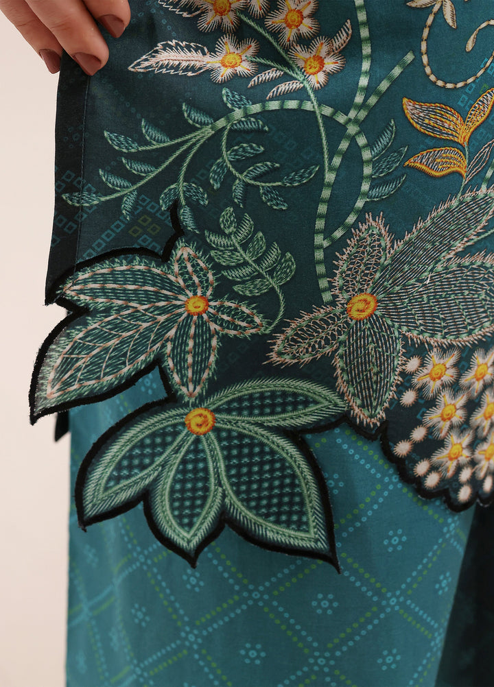 Riley Women RTW Embroidered Lawn 2 Piece Suit RL26RL Teal Flora - Casual Collection