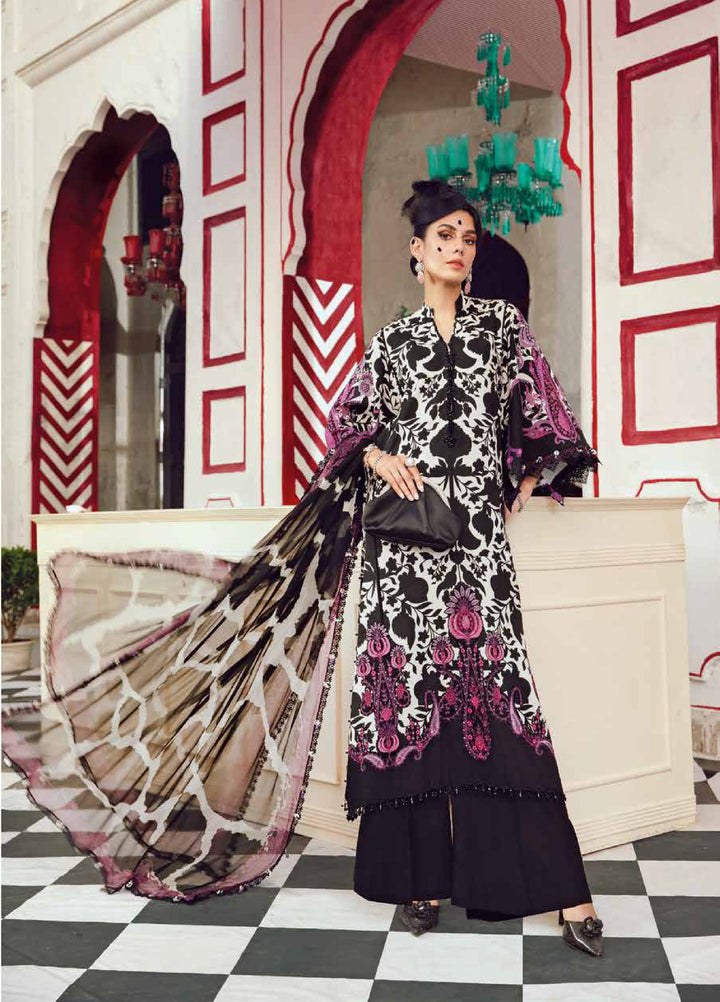 M Prints by Maria B Embroidered  Suits Unstitched 3 Piece MB25FE D-4B - Winter Collection