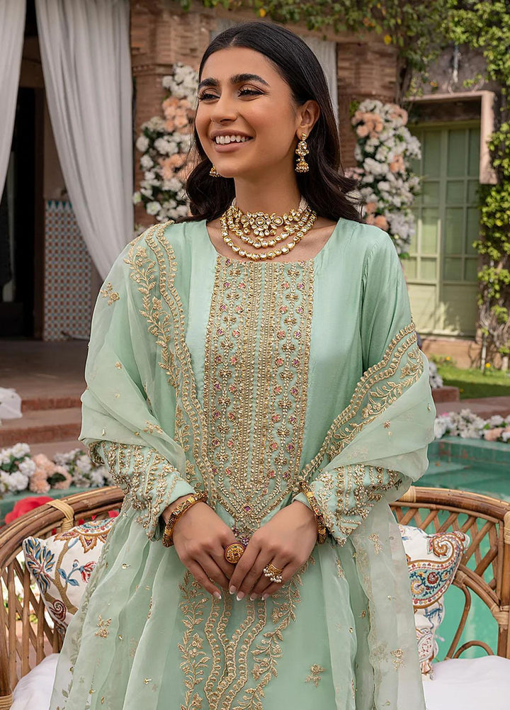 Azure Pret Embroidered Cotton Silk 3 Piece Dress Tranquil TQ295