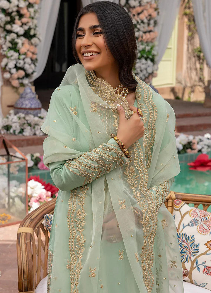 Azure Pret Embroidered Cotton Silk 3 Piece Dress Tranquil TQ295