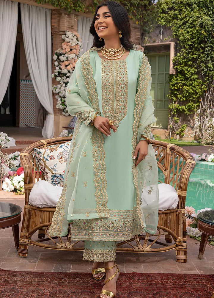 Azure Pret Embroidered Cotton Silk 3 Piece Dress Tranquil TQ295