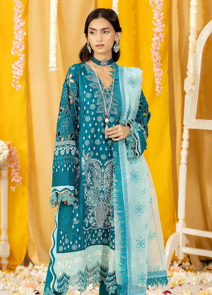 Ghazal By Humdum Embroidered Lawn Suits Unstitched 3 Piece HD23G D-05 - Summer Collection