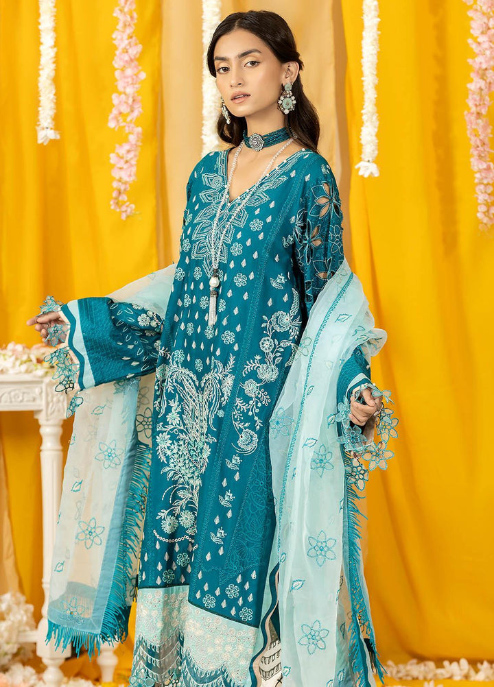 Ghazal By Humdum Embroidered Lawn Suits Unstitched 3 Piece HD23G D-05 - Summer Collection