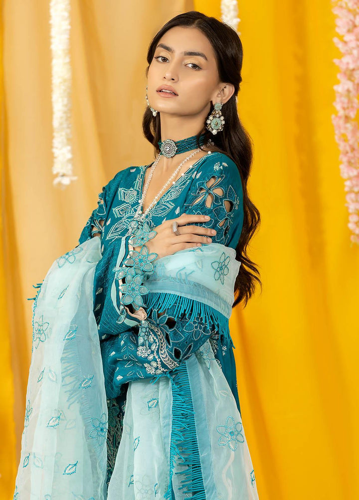 Ghazal By Humdum Embroidered Lawn Suits Unstitched 3 Piece HD23G D-05 - Summer Collection