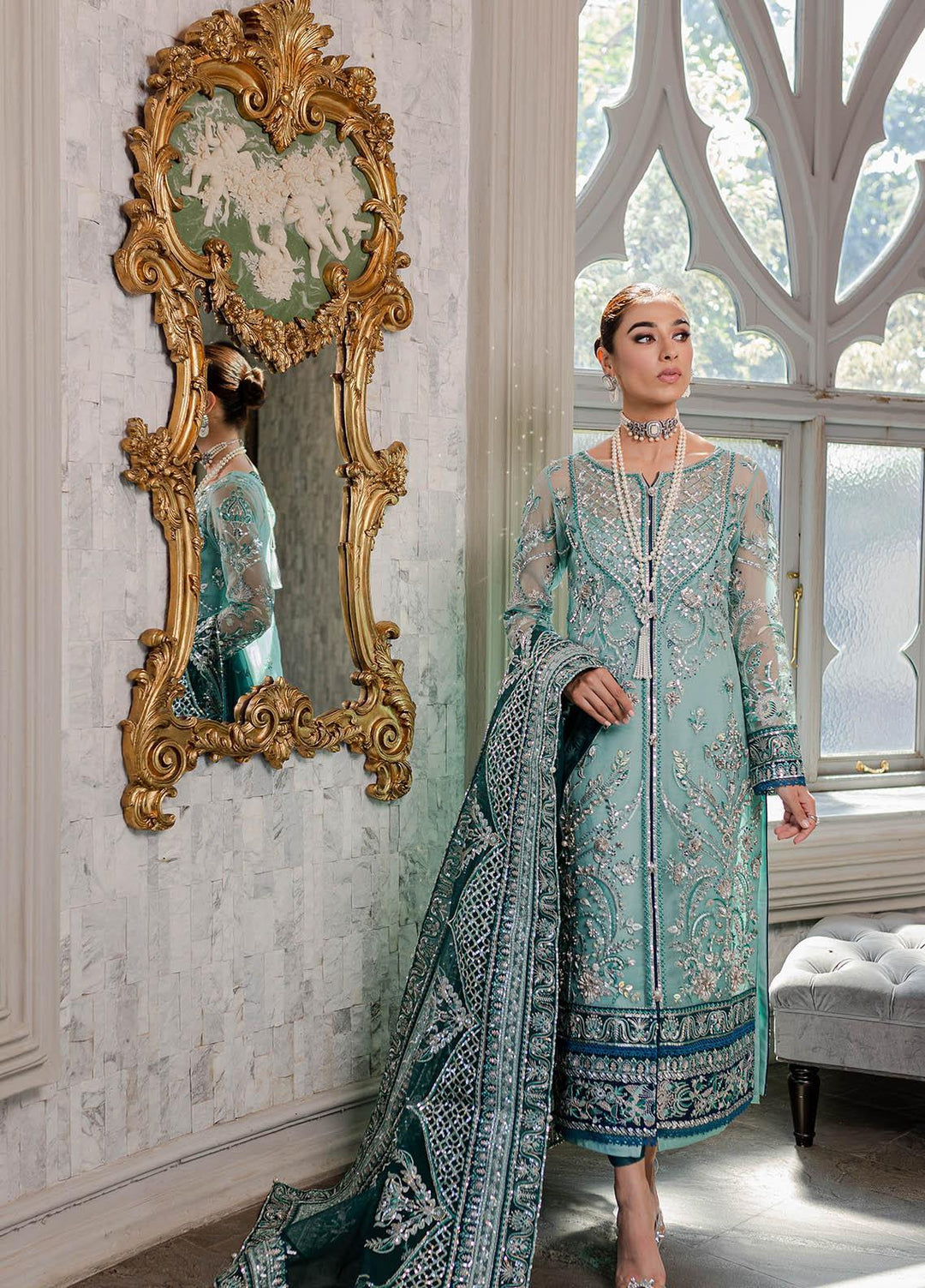 Gulaal Luxury Embroidered Organza 3 Piece Dress GL22LP-1 04 Milica