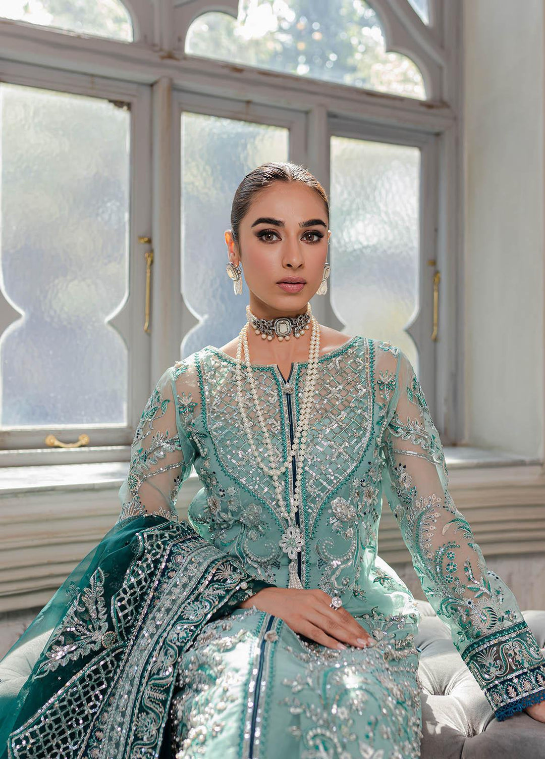 Gulaal Luxury Embroidered Organza 3 Piece Dress GL22LP-1 04 Milica