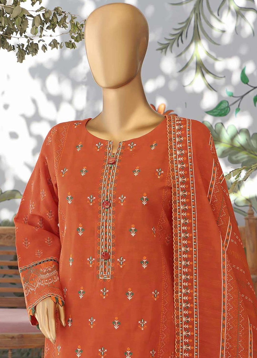 HZ Textiles Embroidered Khaddar Suits Unstitched 3 Piece HZ22PK-V3 PKE-2237 - Winter Collection