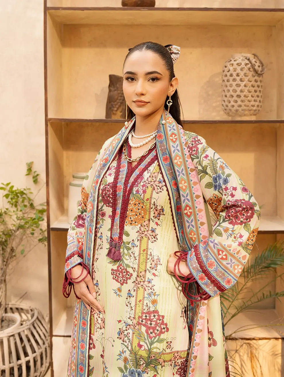 Dastaan by Menaal Unstitched Printed Lawn 3 Piece Suit ML26ULS DP-05A - Festive Collection