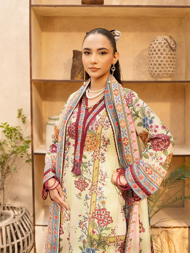 Dastaan by Menaal Unstitched Printed Lawn 3 Piece Suit ML26ULS DP-05A - Festive Collection