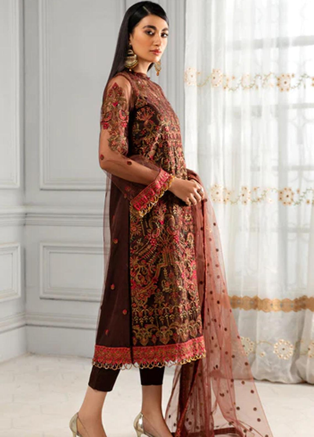 Misaal By Zarif Embroidered  Suits Unstitched 3 Piece Z-08 ELARA - Luxury Collection