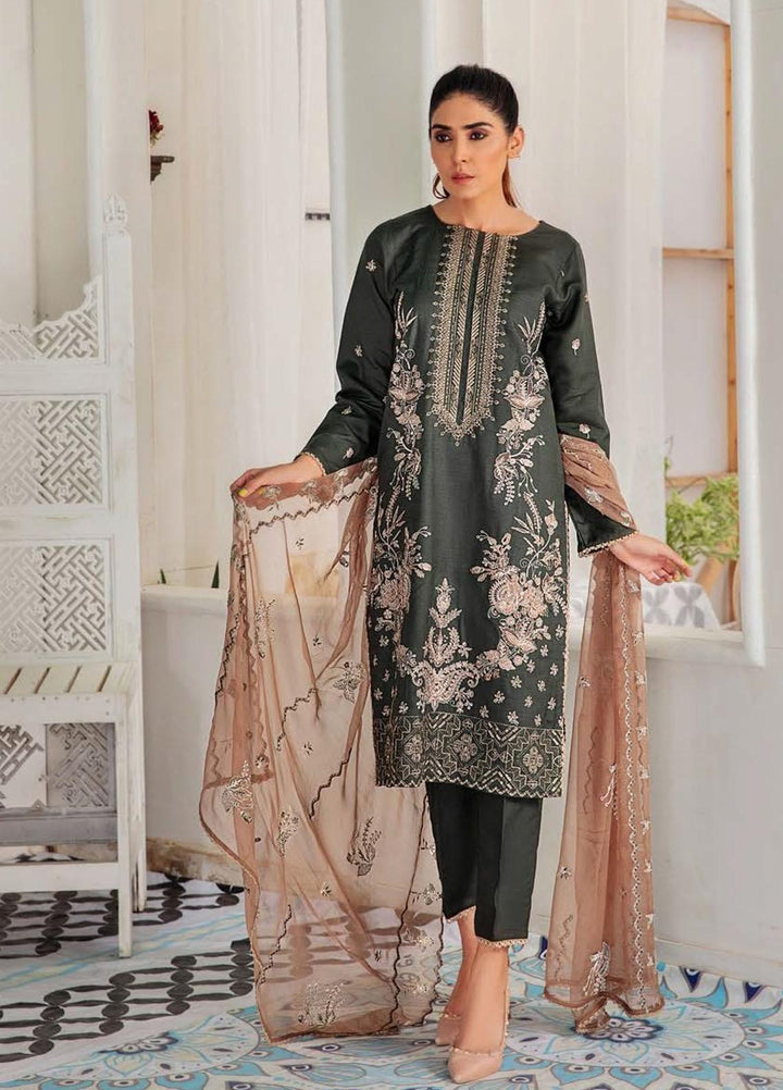 Noir By Humdum Embroidered Linen Suits Unstitched 3 Piece HD22N D-06 - Winter Collection
