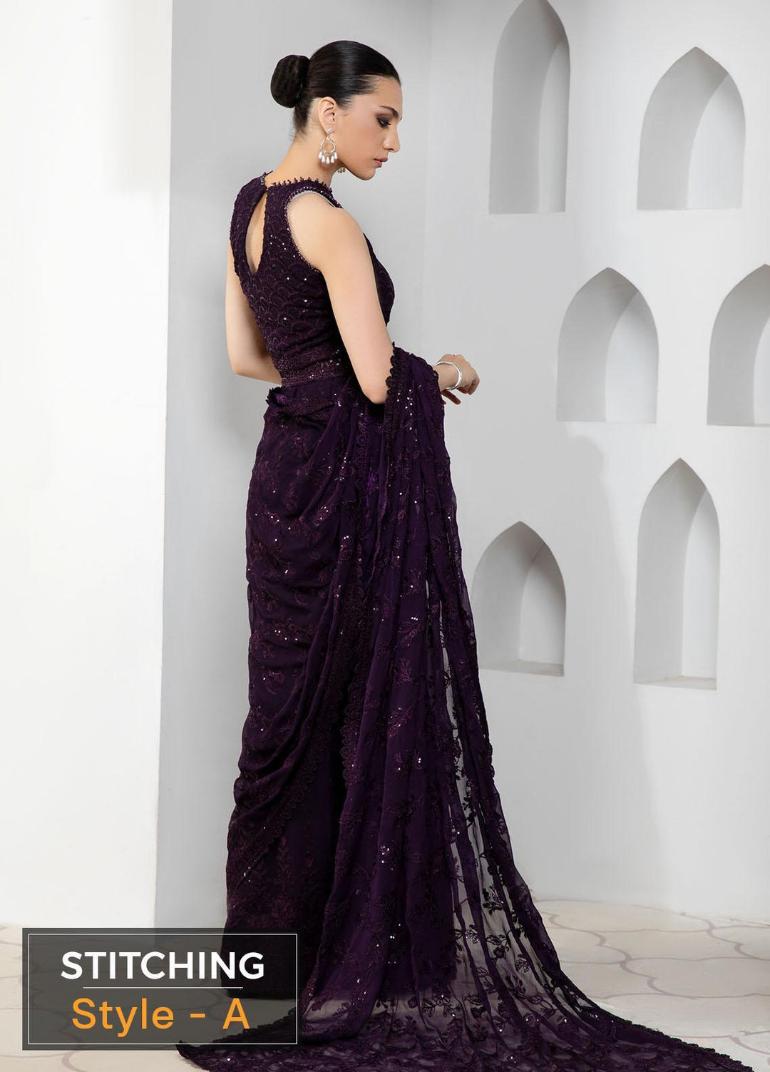 Pareesia by Zarif Embroidered  Suits Unstitched 3 Piece ZP 02 DARK ORCHID - Luxury Collection