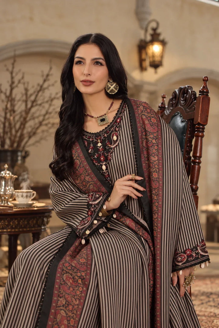 Noor by Saadia Asad Unstitched Printed Linen 3 Piece Suit SA26UNL D9 B - Winter Collection