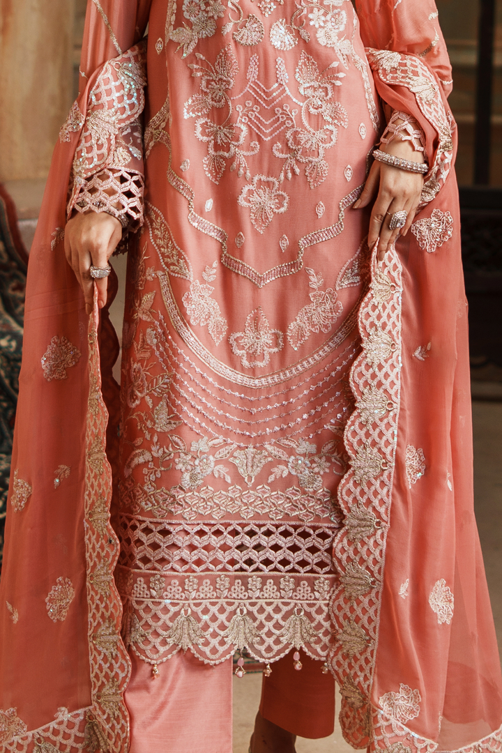 Zebtan Women Unstitched Embroidered Chiffon 3 Piece Suit ZG-03 Festive Collection