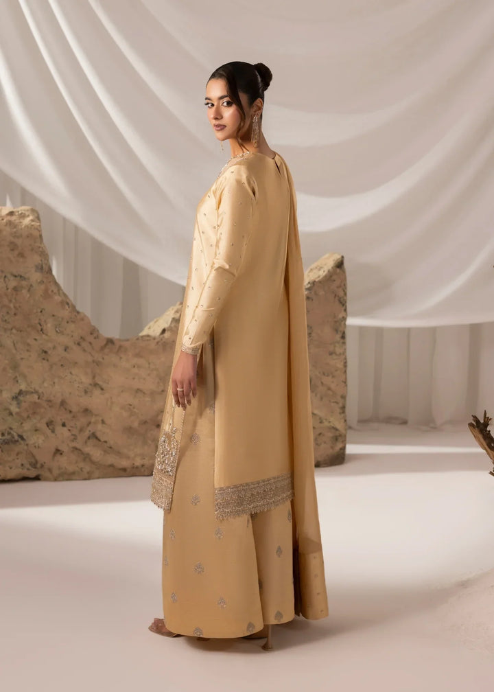Celeste by Jamni RTW Embroidered Sheesha Silk 3 Piece Suit DAFFODIL Festive Collection