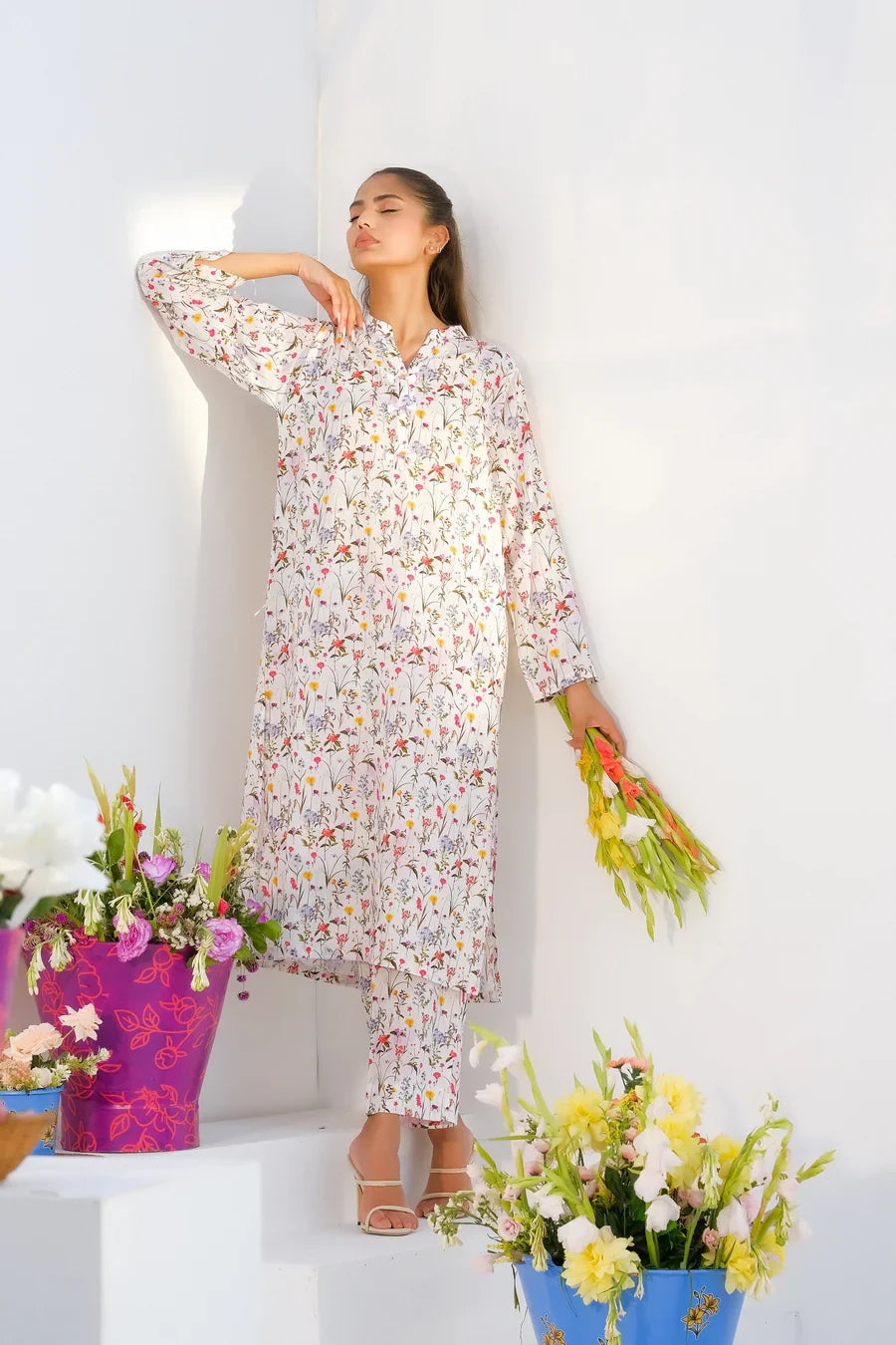 Dhaga Women Pret Printed 2 Piece Lawn Matching Separate FW24DSP002 - Summer Collection