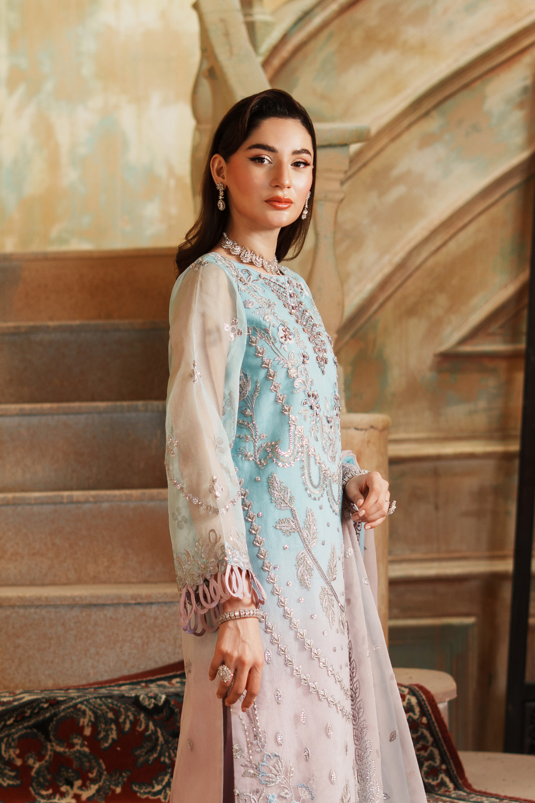 Zebtan Women Unstitched Embroidered Organza 3 Piece Suit ZG-01 Festive Collection