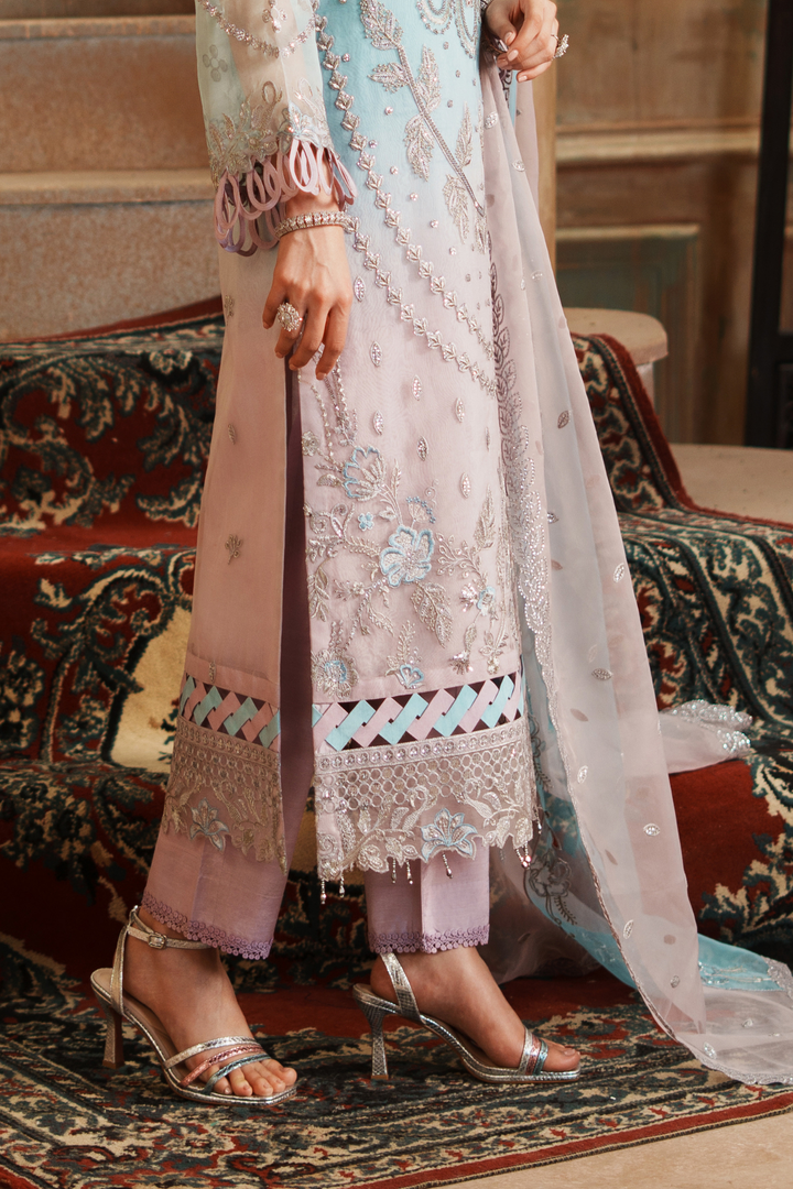Zebtan Women Unstitched Embroidered Organza 3 Piece Suit ZG-01 Festive Collection