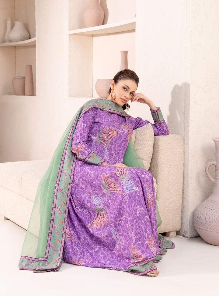 Irtiqa by Anayra Amal RTW Printed Raw Silk 3 Piece Suit Jazmin Festive Collection
