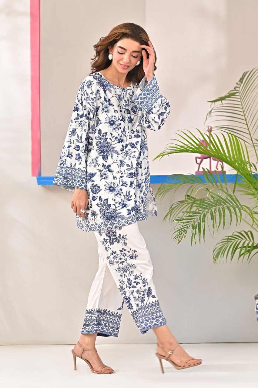 Dhaga Women Pret Printed 2 Piece Soft Crepe Mizal SS25DSP503 - Summer Collection