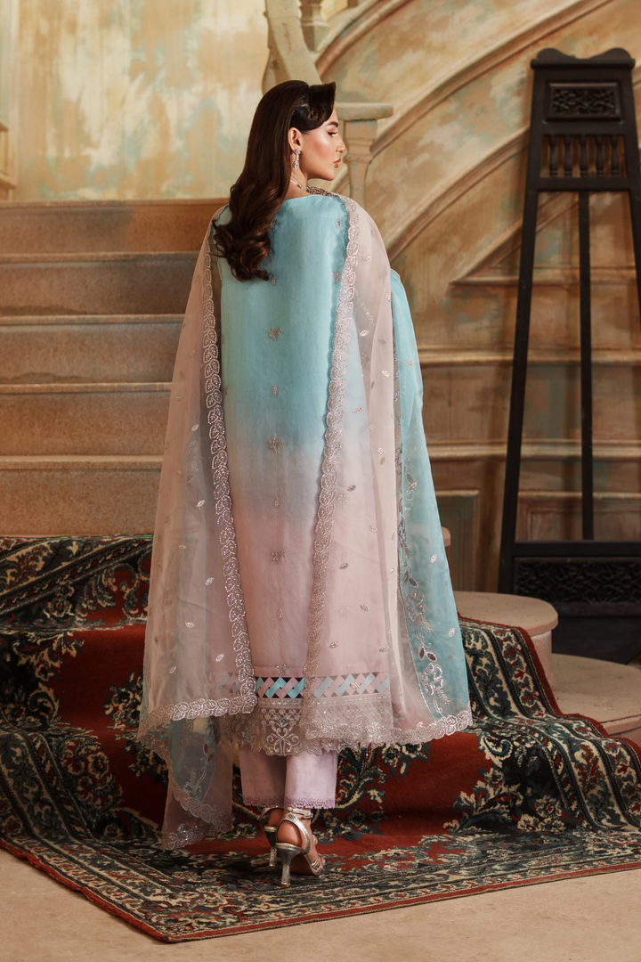 Zebtan Women Unstitched Embroidered Organza 3 Piece Suit ZG-01 Festive Collection