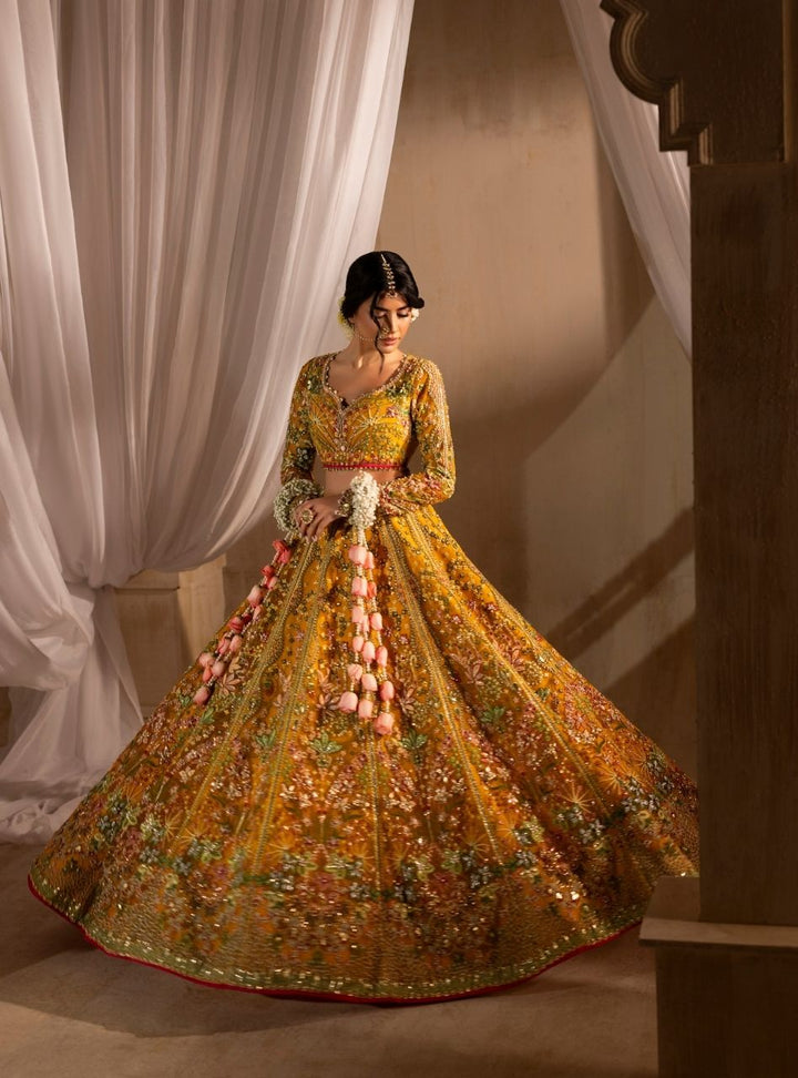 Tehwaar by Anayra Amal RTW Embroidered Net 3 Piece Suit Henna Wedding Collection