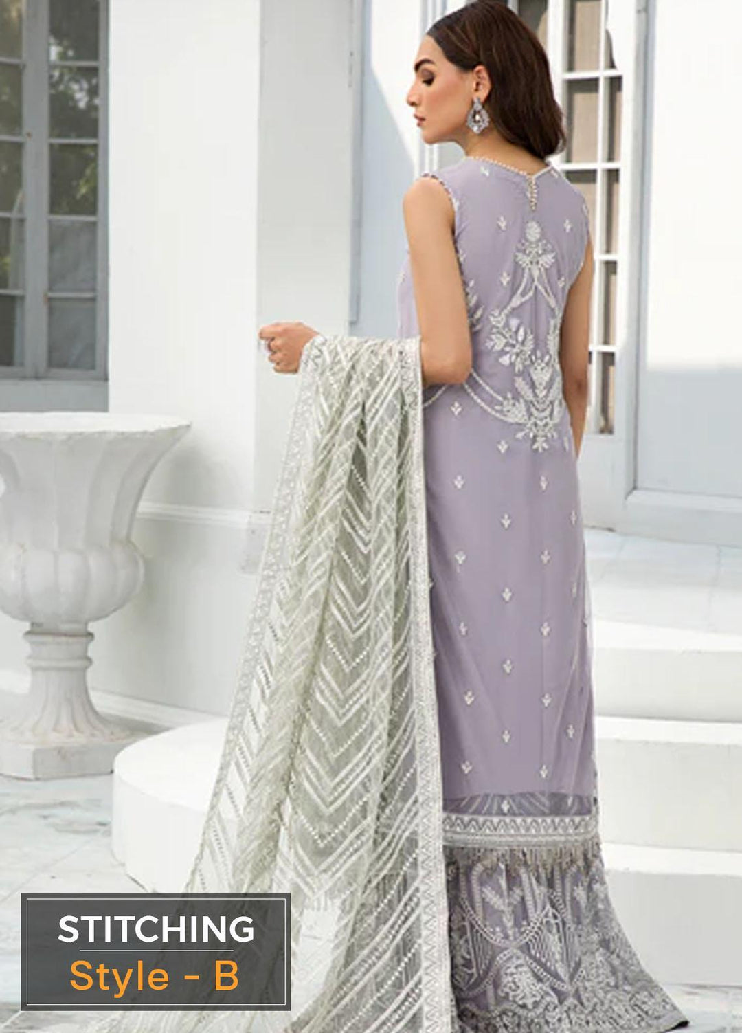 Zarif Embroidered Net Suits Unstitched 3 Piece ZF22DL ZDL-06 Meryl - Luxury Collection