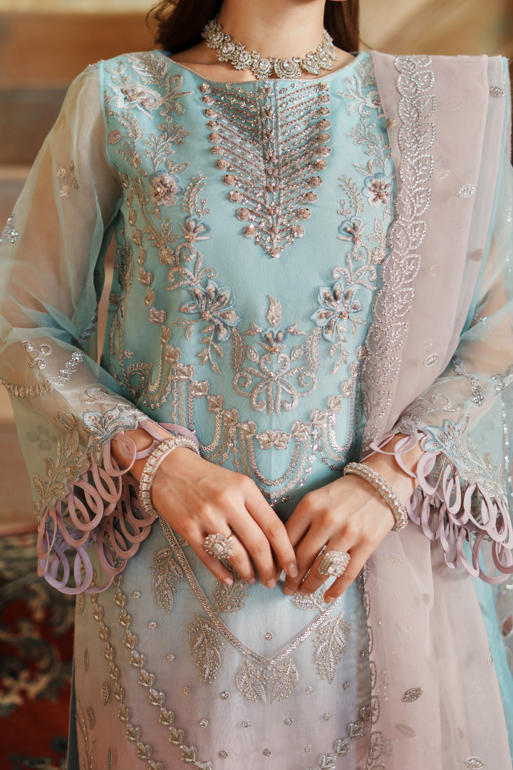 Zebtan Women Unstitched Embroidered Organza 3 Piece Suit ZG-01 Festive Collection