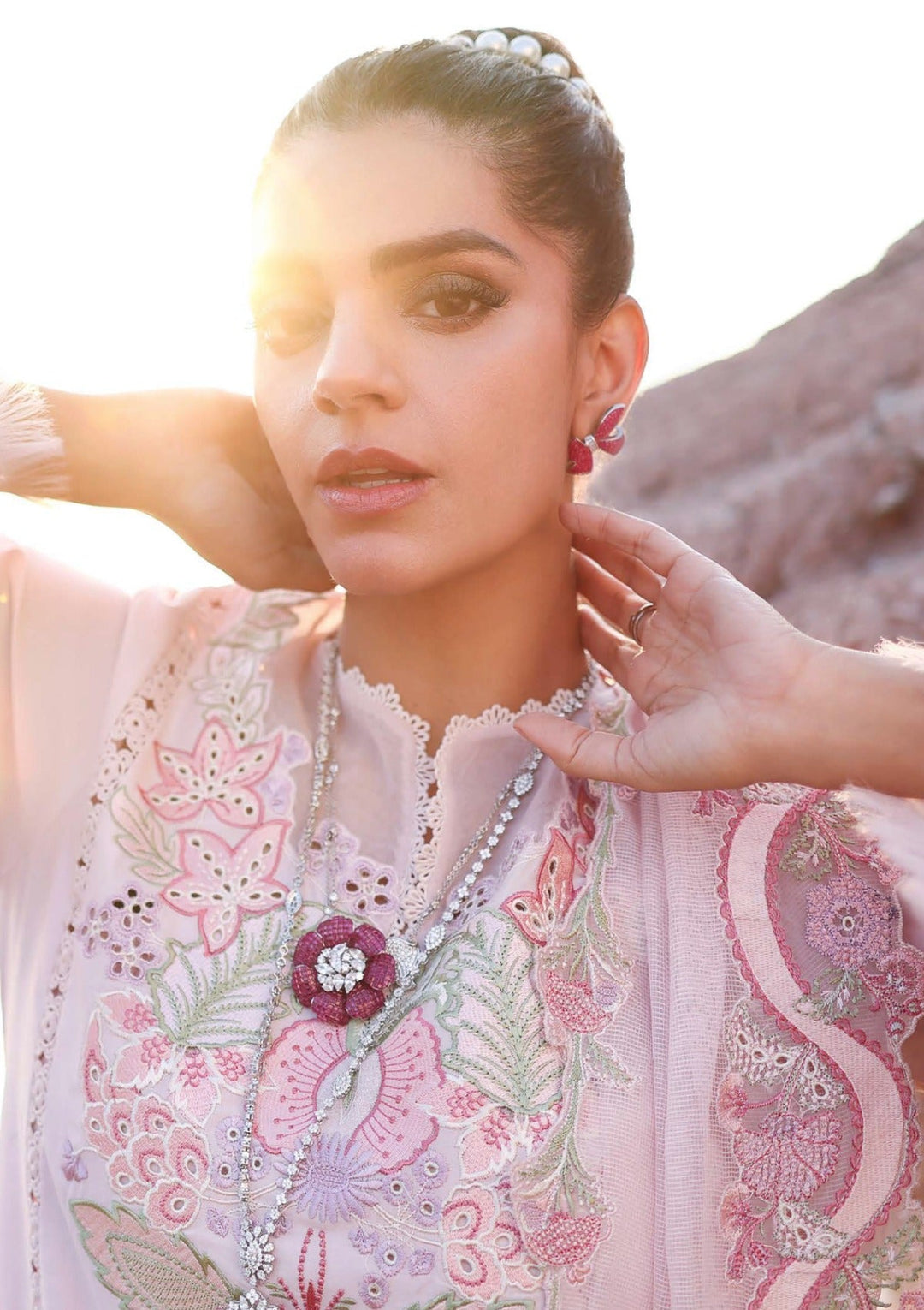 Saira Shakira Unstitched Embroidered Lawn 3 Piece Suit SSR26ULE SS-009B - Eid Collection